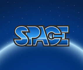 Logo in space. Vector illustration