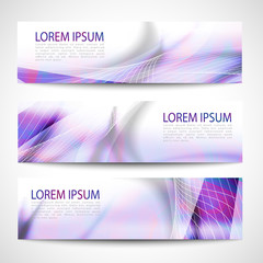 Abstract header purple wave white vector design