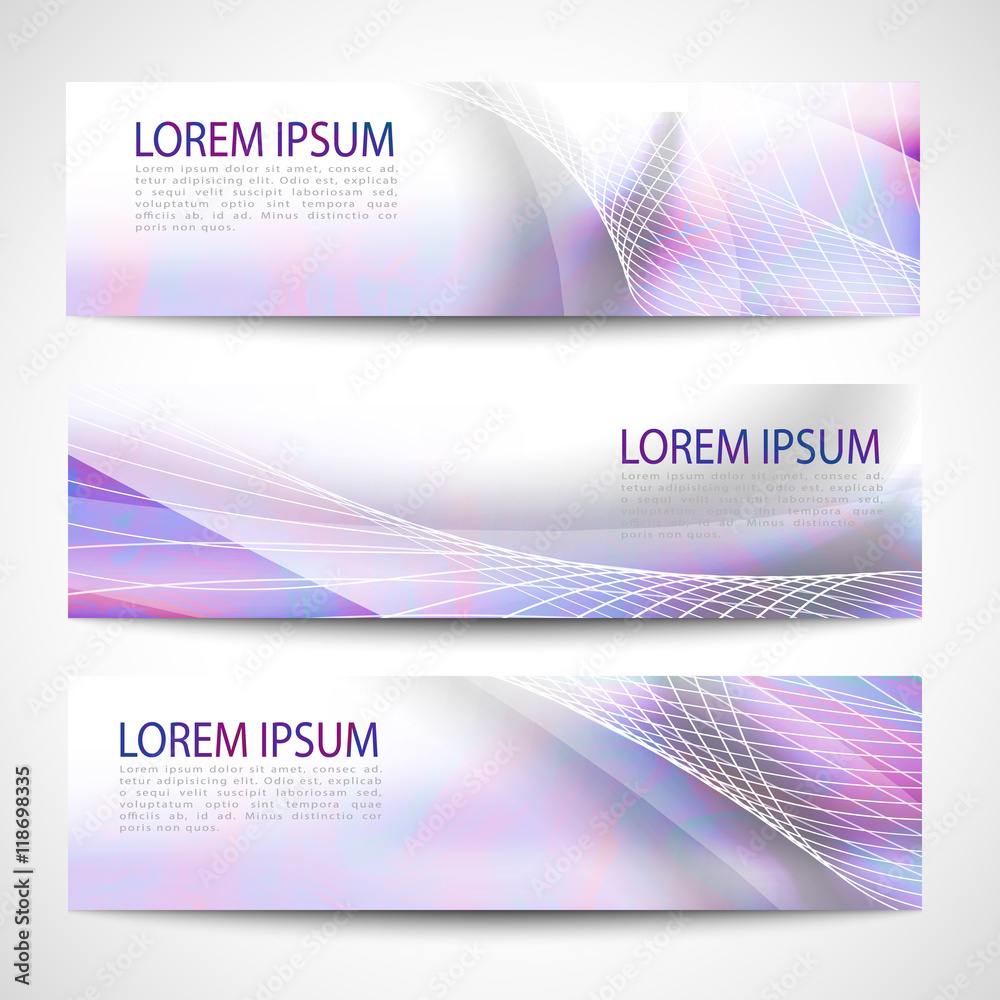 Canvas Prints abstract header purple wave white vector design