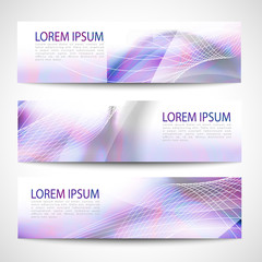 Abstract header purple wave white vector design