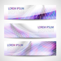 Abstract header purple wave white vector design