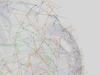 Abstract background lines. 3D illustration.