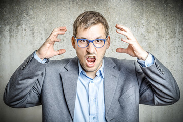Geschäftsmann ist zornig