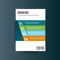 A4 cover annual flyer report business vector