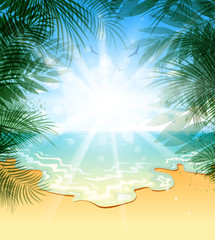 Fototapeta na wymiar beach illustration