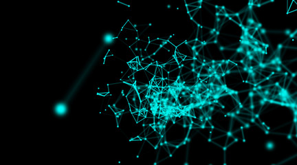 Futuristic virtual technology background, Fiber virtual optic cables, fibre connection, telecomunications concept, digitally generated image.