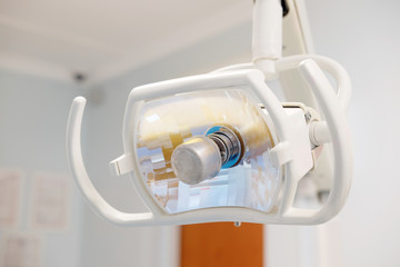 Fototapeta na wymiar The image of a close-up dental lamp