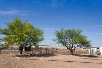  gate on a cattle farm in the east of namibia