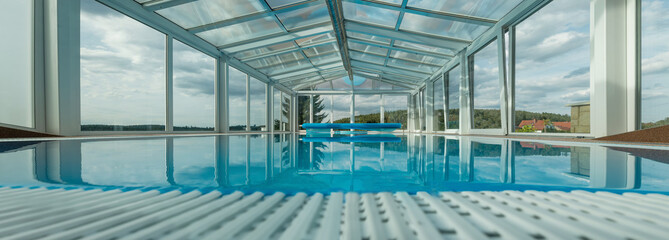 home swimming pool with views of the countryside