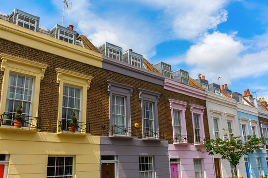 Colorful Row Houses In Camden, London