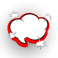 Speech bubble Pop Art Style black red