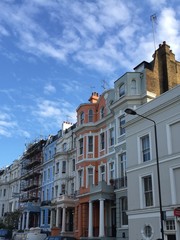 Fototapeta na wymiar Bellissime colorate di Notting Hill, Londra, Uk