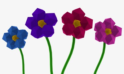 Low poly Flower