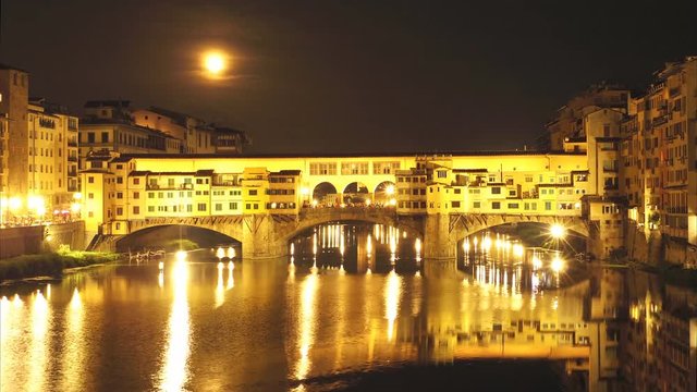 Pontevecchio timelapse with full Moon
