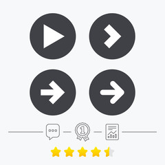 Arrow icons. Next navigation signs symbols.