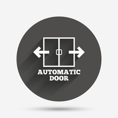Obraz premium Automatic door sign icon. Auto open symbol.