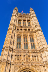 Fototapeta na wymiar Victoria Tower of the Palace of Westminster