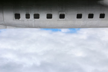 windows of old plane
