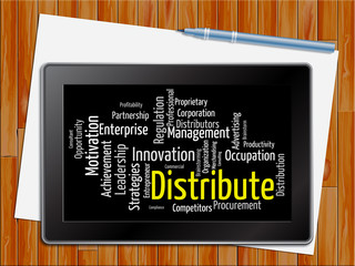 Distribute Word Shows Supply Chain 3d Illustration