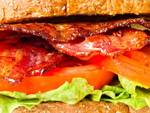 Juicy Bacon Lettuce And Tomato Sandwich