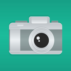 Paper-like Style Camera Vector Illustration for Additional Element of Web or Printed Product About Photography or Art Related Project