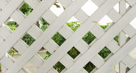 Fototapeta premium Walls made of Wooden Painted white. for background. 