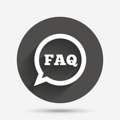 FAQ information sign icon. Help symbol.