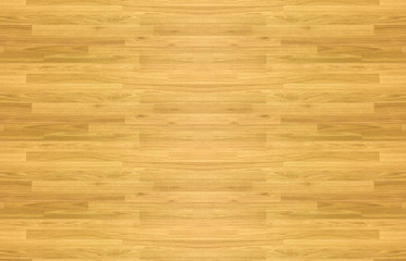 Maple hardwood basketball floor pattern as viewed from above.