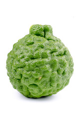 Obraz premium Kaffir lime, isolate photo on white background