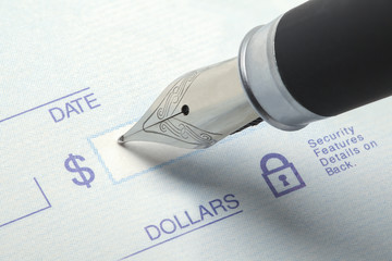 Check and Pen Close Up