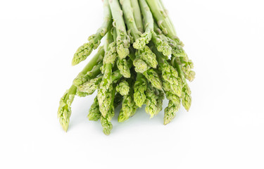 Fresh asparagus, isolated on white background.
