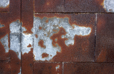 錆びた鉄板　テクスチャ