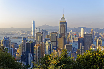 Naklejka premium Hong Kong City