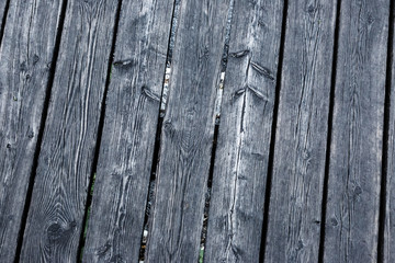 Rostrum made of wooden planks