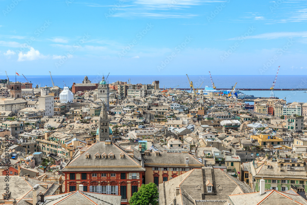 Wall mural genoa old city view