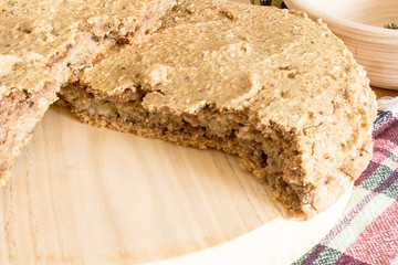 Domestic unleavened barley bread
