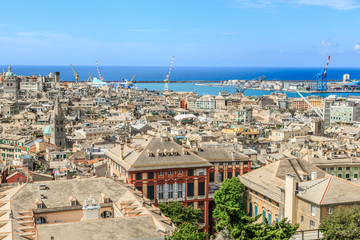 Obraz premium Genoa port sea view