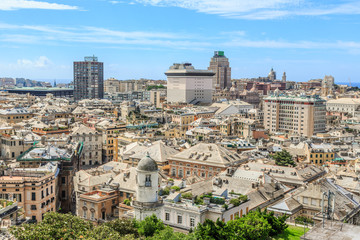 Fototapeta na wymiar Genoa old city view