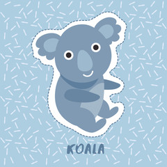 Koala : Cute Animal Set :  Vector Illustration