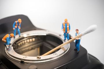 Camera sensor cleaning