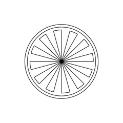 Orange Slice icon in outline style isolated on white background