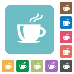 Flat cappuccino icons