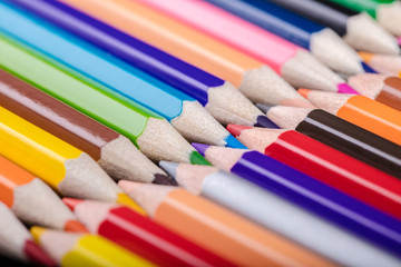 colored pencils close-up