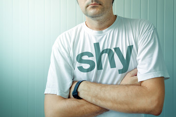 Shy guy posing