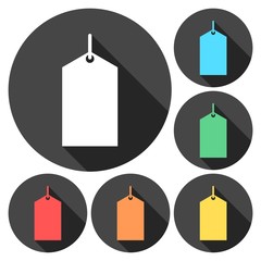 Set of colorful price tags