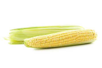 Sweet corns isolated on a white