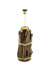 Alcohol bottle in a gift wooden packing