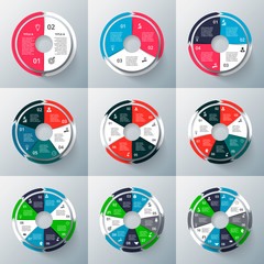 Vector circle infographic.