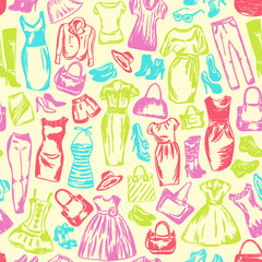 Clothing for women is seamless pattern