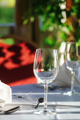 table set for meal